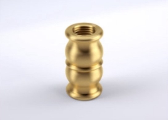 Turned brass finial