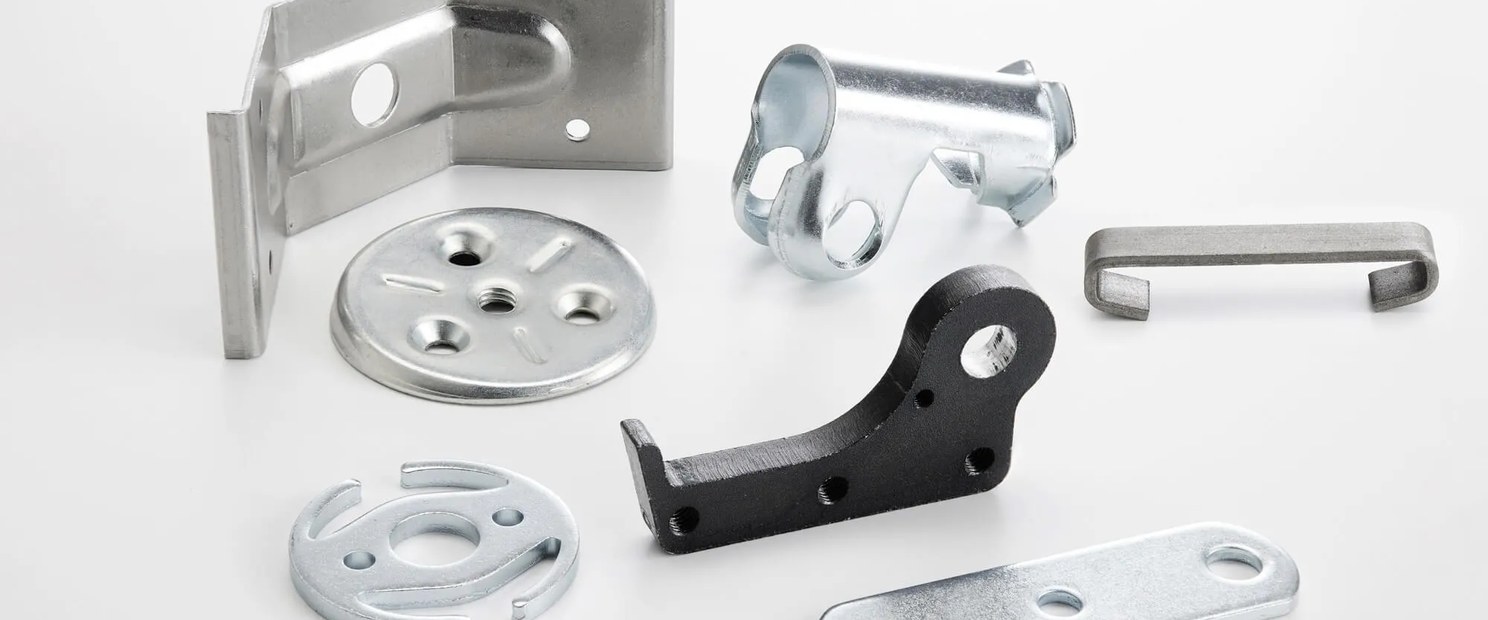 Stamped and formed sheet metal brackets and components