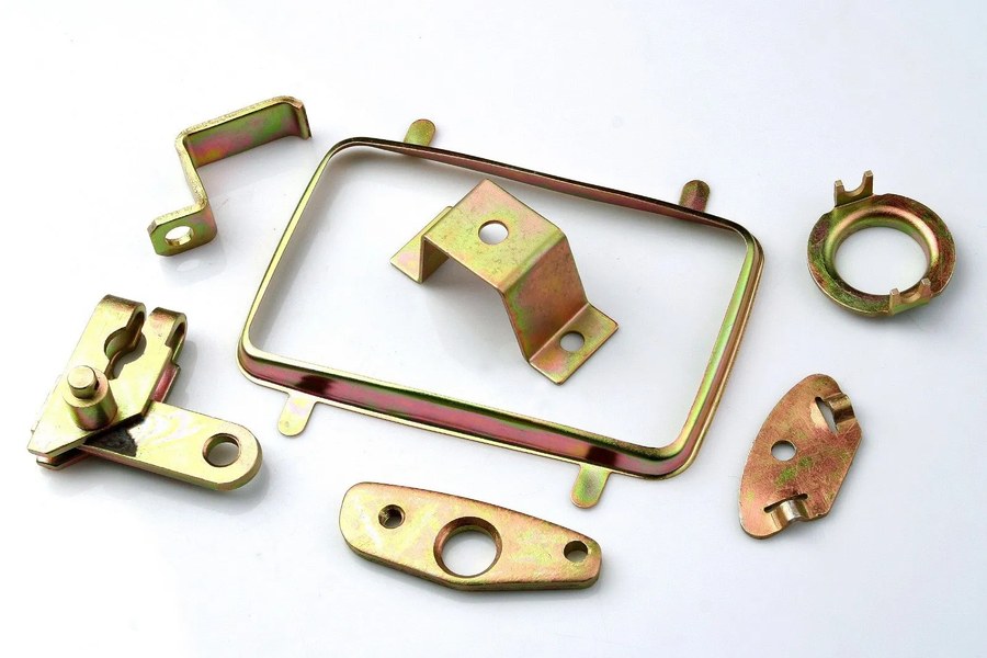 Stamped and formed sheet metal brackets and components