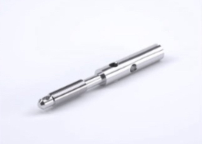 Machined connector pin, plated