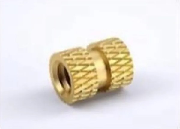 Diamond-knurl moulded-in insert, tapered lead