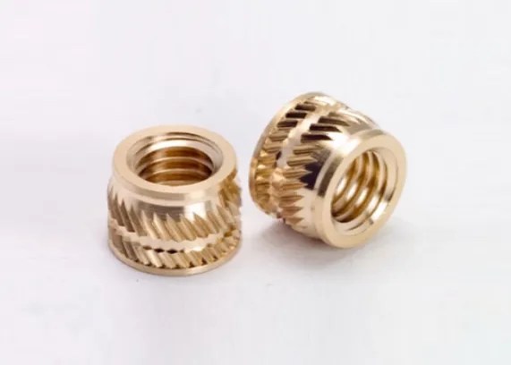 Knurled inserts in an alternative copper alloy