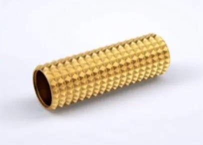 Knurled brass sleeve